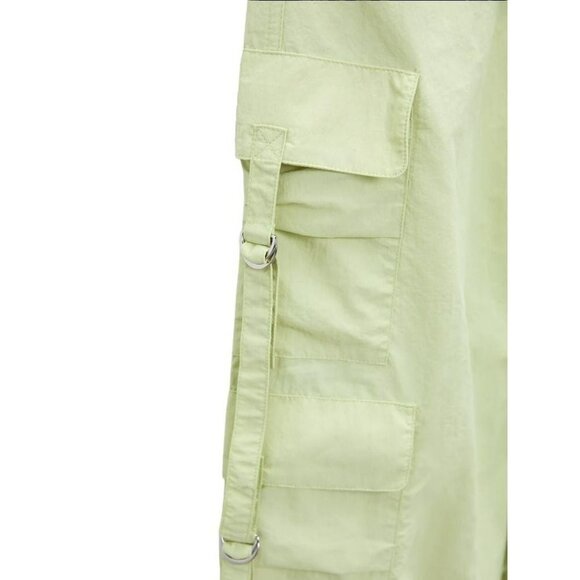 ZARA NYLON BLEND PARACHUTE TROUSERS Apple green SIZE s | 4391/406 - Picture 4 of 4